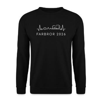 Oncle 2026 Battement de cœur Grossesse Suédois - Sweat-shirt Unisexe - noir - Devant - Alina (178cm) & Michal (187cm)