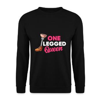 Bein Amputiert Arm Kämpfer Geschenk - Unisex Pullover - Schwarz - Vorne - Alina (178cm) & Michal (187cm)