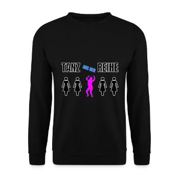Tanz aus der Reihe individuell tanzen glücklich - Unisex Pullover - Schwarz - Vorne - Alina (178cm) & Michal (187cm)
