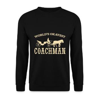 Cocher cocher cheval - Sweat-shirt Unisexe - noir - Devant - Alina (178cm) & Michal (187cm)