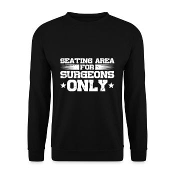Chirurg - Unisex Pullover - Schwarz - Vorne - Alina (178cm) & Michal (187cm)