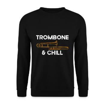 Posaune - Unisex Pullover - Schwarz - Vorne - Alina (178cm) & Michal (187cm)