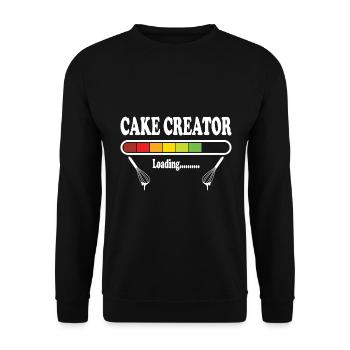 Baking Donut Cake - Unisex Sweatshirt - black - Front - Alina (178cm) & Michal (187cm)