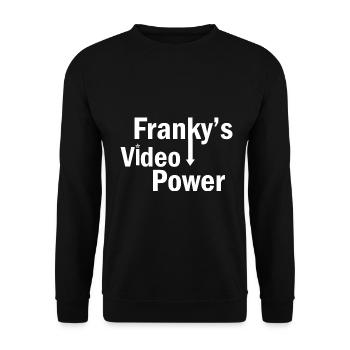 Franky's Video Power - Unisex Sweatshirt - black - Front - Alina (178cm) & Michal (187cm)