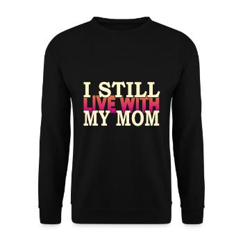 Je vis toujours avec ma mère - Sweat-shirt Unisexe - noir - Devant - Alina (178cm) & Michal (187cm)