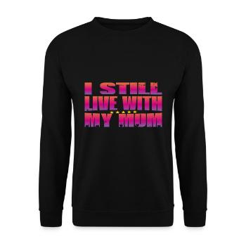Je vis toujours avec ma mère - Sweat-shirt Unisexe - noir - Devant - Alina (178cm) & Michal (187cm)