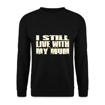 Je vis toujours avec ma mère - Sweat-shirt Unisexe - noir - Devant - Alina (178cm) & Michal (187cm)