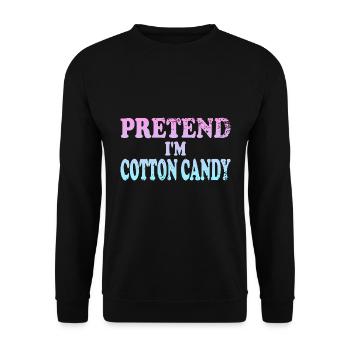 Pretend I'm Cotton Candy - Unisex Sweatshirt - black - Front - Alina (178cm) & Michal (187cm)
