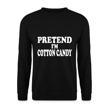 Pretend I'm Cotton Candy - Unisex Sweatshirt - black - Front - Alina (178cm) & Michal (187cm)