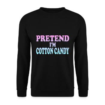 Pretend I'm Cotton Candy - Unisex Sweatshirt - black - Front - Alina (178cm) & Michal (187cm)