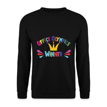 Office - Unisex Sweatshirt - black - Front - Alina (178cm) & Michal (187cm)
