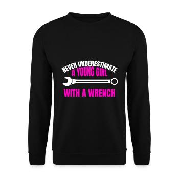Tool Girls Craft Ladies Artisan Woman - Unisex Sweatshirt - black - Front - Alina (178cm) & Michal (187cm)