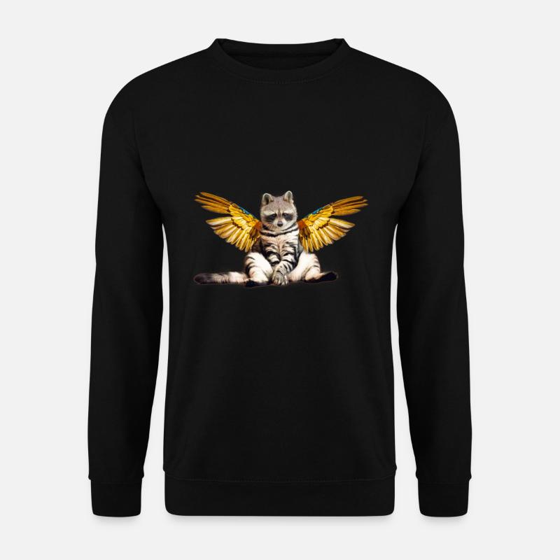 Waschbär Katze - Unisex Pullover - Schwarz