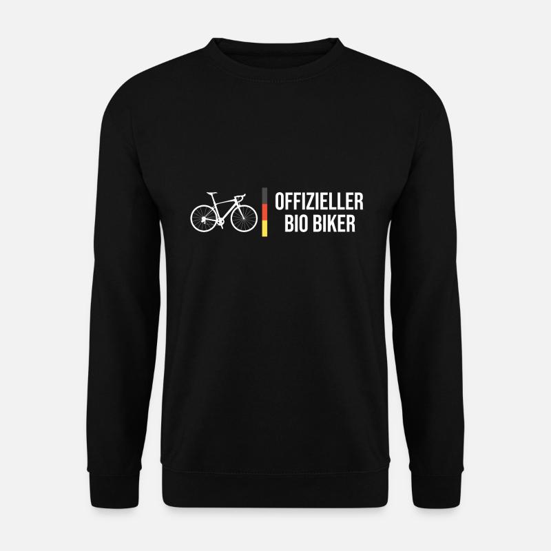 Offizieller Bio Biker Lustiger Fahrrad Spruch - Unisex Pullover - Schwarz
