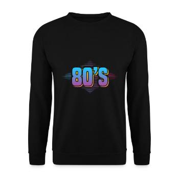 80s Retro Design / 80s Party - Unisex Sweatshirt - black - Front - Alina (178cm) & Michal (187cm)