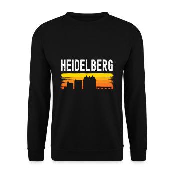 Heidelberg - Unisex Pullover - Schwarz - Vorne - Alina (178cm) & Michal (187cm)
