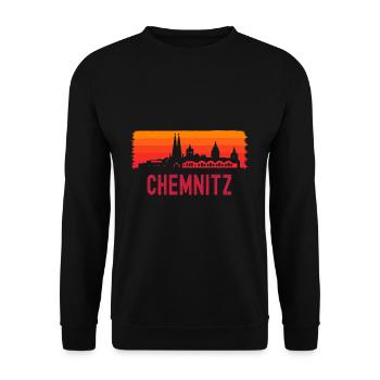 Chemnitz - Unisex Pullover - Schwarz - Vorne - Alina (178cm) & Michal (187cm)