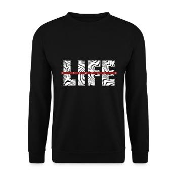 LIFE - SIMPLE - Unisex Pullover - Schwarz - Vorne - Alina (178cm) & Michal (187cm)
