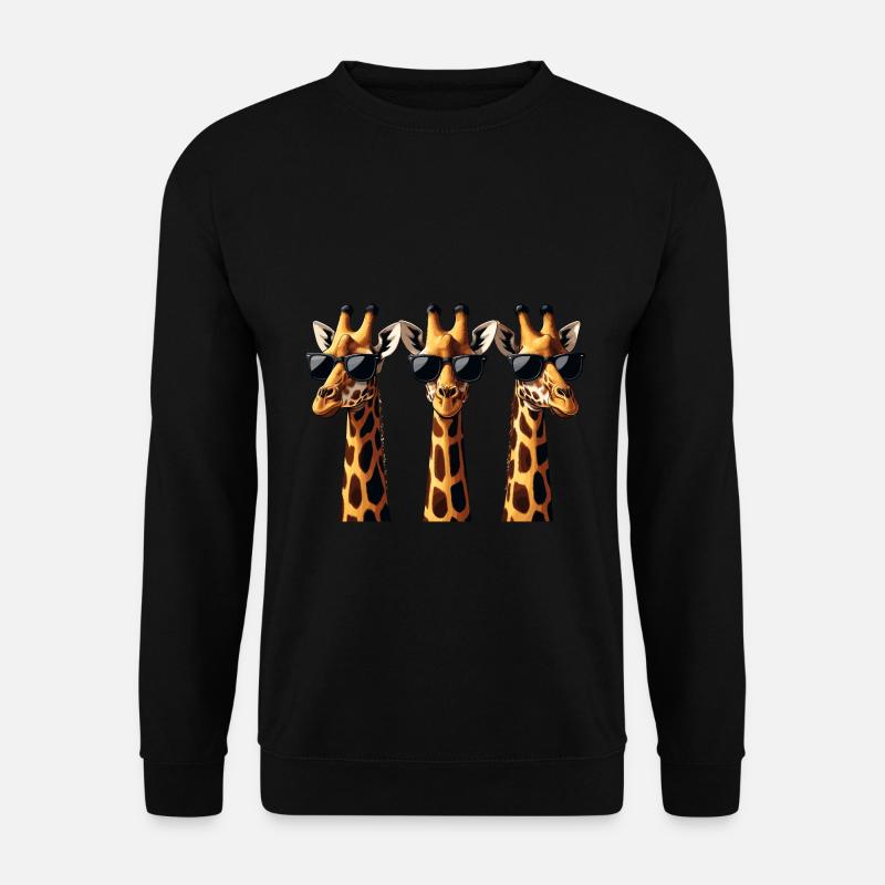 Funny Giraffes Drawn Giraffe Gift - Unisex Sweatshirt - black