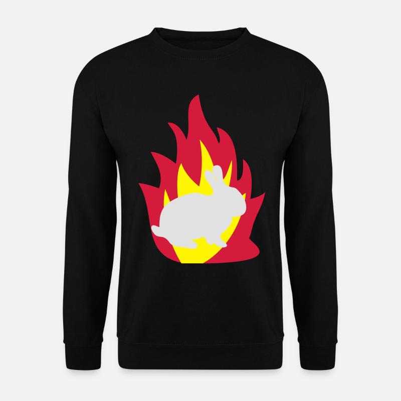 Rabbit in the fire - Unisex Sweatshirt - black