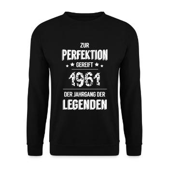 Legenden 1961 - Unisex Pullover - Schwarz - Vorne - Alina (178cm) & Michal (187cm)