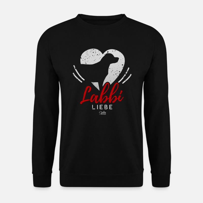 Labrador Liebe mit Herz - Unisex Pullover - Schwarz