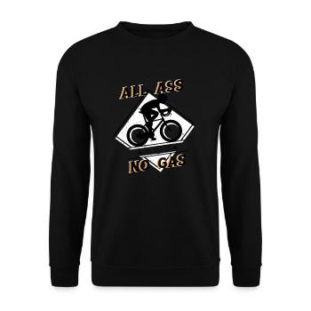 Alle Esel kein Gas-Fahrrad - Unisex Pullover - Schwarz - Vorne - Alina (178cm) & Michal (187cm)