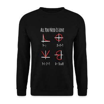 Mathe Nerd Lehrer - Unisex Pullover - Schwarz - Vorne - Alina (178cm) & Michal (187cm)