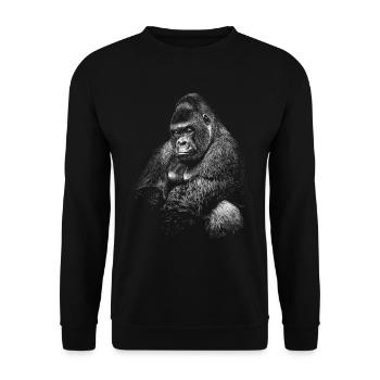 Gorilla - Unisex Sweatshirt - black - Front - Alina (178cm) & Michal (187cm)