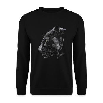 Panther - Sweat-shirt Unisexe - noir - Devant - Alina (178cm) & Michal (187cm)