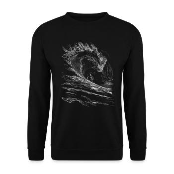 Surfing - Unisex Sweatshirt - black - Front - Alina (178cm) & Michal (187cm)