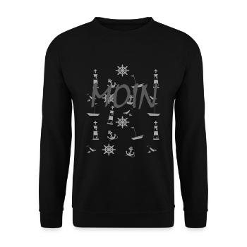 Maritime Symbole Moin - Unisex Pullover - Schwarz - Vorne - Alina (178cm) & Michal (187cm)