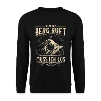 Mountaineers / Peaks / Alps - Unisex Sweatshirt - black - Front - Alina (178cm) & Michal (187cm)