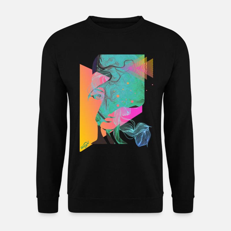 abstract face - Unisex Sweatshirt - black