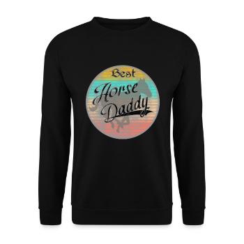 Meilleur cheval papa, cadeau, mari chevaux papa - Sweat-shirt Unisexe - noir - Devant - Alina (178cm) & Michal (187cm)