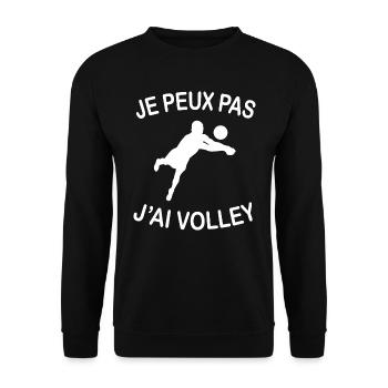 Je Peux Pas J'ai Volley - Sweat-shirt Unisexe - noir - Devant - Alina (178cm) & Michal (187cm)