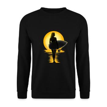 Surfing - Unisex Pullover - Schwarz - Vorne - Alina (178cm) & Michal (187cm)