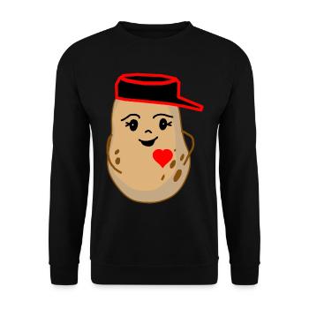 Hearty Potato Potato Vegetable Fantasy - Unisex Sweatshirt - black - Front - Alina (178cm) & Michal (187cm)