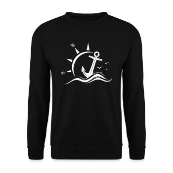 Anker - Unisex Pullover - Schwarz - Vorne - Alina (178cm) & Michal (187cm)