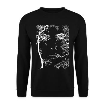 Visage de la forêt (blanc) - Sweat-shirt Unisexe - noir - Devant - Alina (178cm) & Michal (187cm)