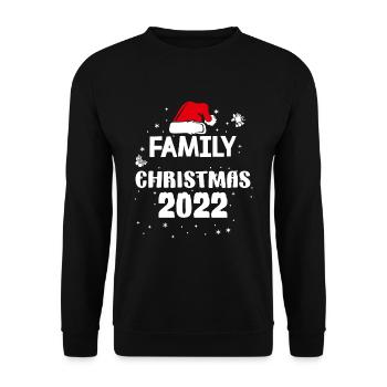 Family xmas - Unisex Pullover - Schwarz - Vorne - Alina (178cm) & Michal (187cm)