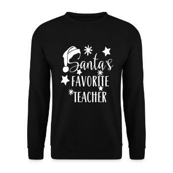 Le favori du Père Noël - Sweat-shirt Unisexe - noir - Devant - Alina (178cm) & Michal (187cm)