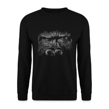 La vie des gorilles - Sweat-shirt Unisexe - noir - Devant - Alina (178cm) & Michal (187cm)