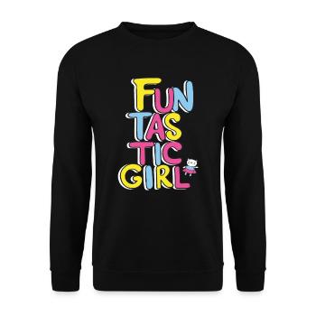 Funtastic Girl Outfit - Unisex Pullover - Schwarz - Vorne - Alina (178cm) & Michal (187cm)