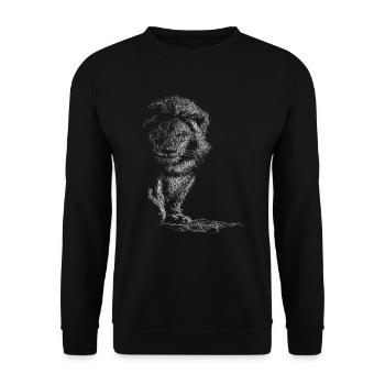 Leo Outfit - Unisex Sweatshirt - black - Front - Alina (178cm) & Michal (187cm)