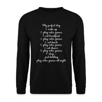 Tenue parfaite pour la journée des joueurs - Sweat-shirt Unisexe - noir - Devant - Alina (178cm) & Michal (187cm)