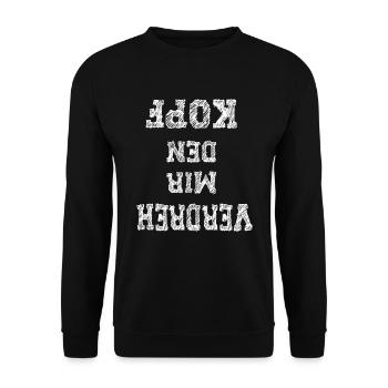 Verdreh mir den Kopf Outfit - Unisex Pullover - Schwarz - Vorne - Alina (178cm) & Michal (187cm)