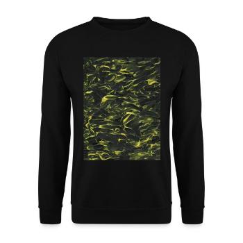 Yellow in the dark (acrylic paint) - Unisex Sweatshirt - black - Front - Alina (178cm) & Michal (187cm)