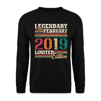 Légendaire Février 2019 édition limitée - Sweat-shirt Unisexe - noir - Devant - Alina (178cm) & Michal (187cm)