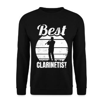 Best Clarinetist - Unisex Sweatshirt - black - Front - Alina (178cm) & Michal (187cm)